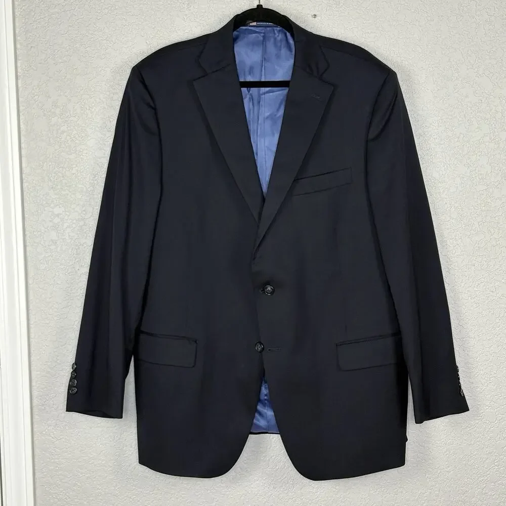 Hart Schaffner Marx Men’s Blazer Sport Coat Chicago Fit 2 Button Navy 46R